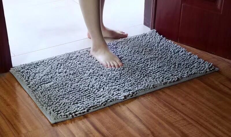 Chenille Bathroom Absorbent Mat Bathroom Long Hair Two-Piece Pedal Non-Slip Mat Foot Mat Door Mat