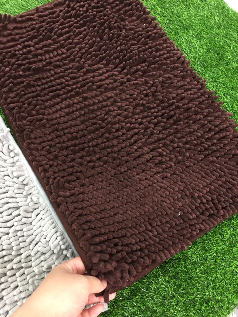 Chenille Bathroom Absorbent Mat Bathroom Long Hair Two-Piece Pedal Non-Slip Mat Foot Mat Door Mat