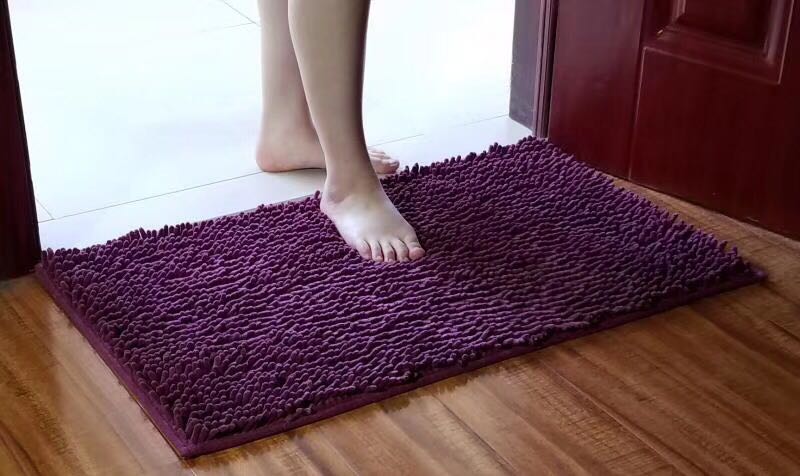 Chenille Bathroom Absorbent Mat Bathroom Long Hair Two-Piece Pedal Non-Slip Mat Foot Mat Door Mat