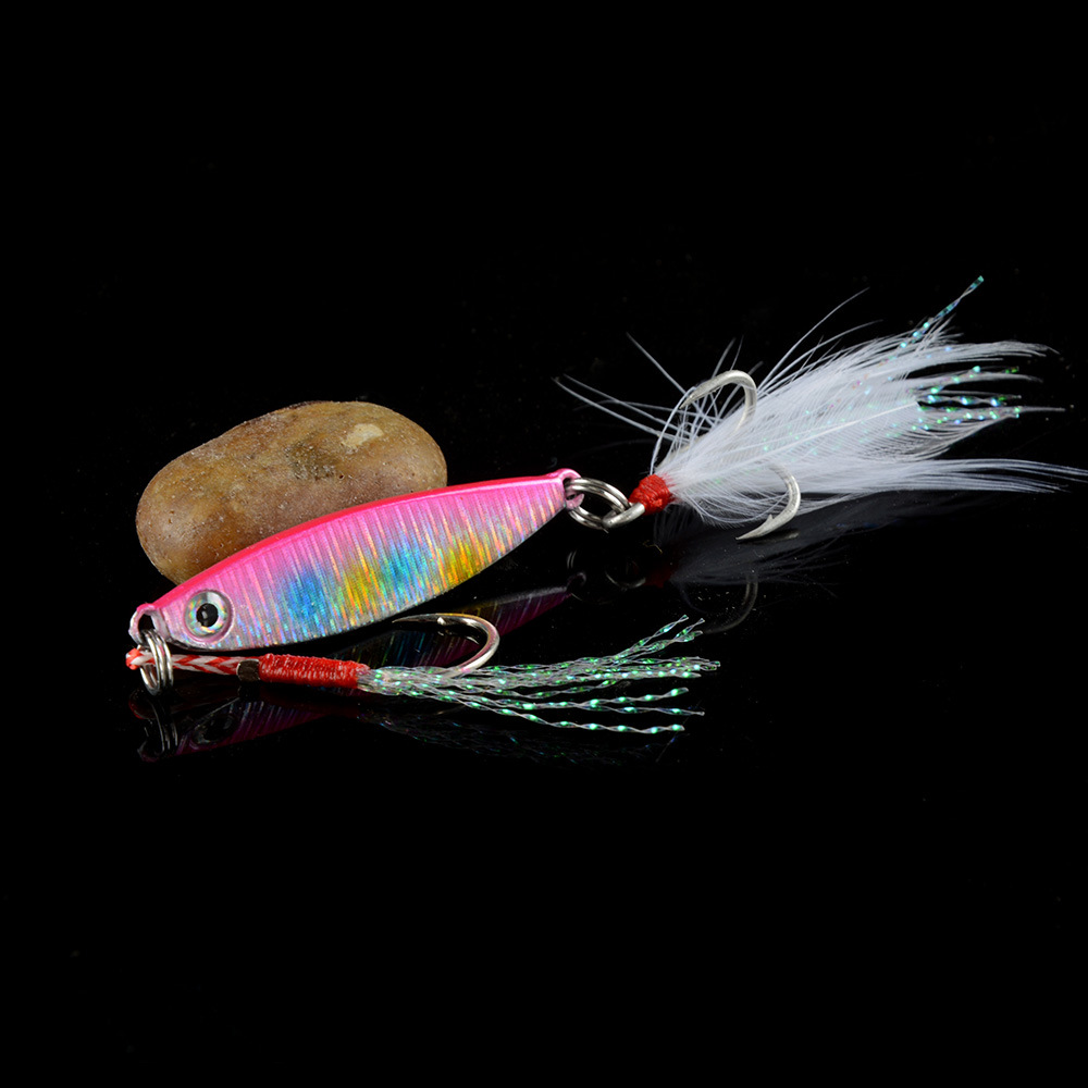 Lure Tossing Explosion Small Iron Plate Sequins with Blood Trough Hook Freshwater Sea Fishing Slow Shake Topmouth Culter Bass Widely Loved Bait Bank Lure Tossing Explosion Small Iron Plate Sequins with Blood Trough Hook Freshwater Sea Fishing Slow Shake Topmouth Culter Bass Widely Loved Bait Bank