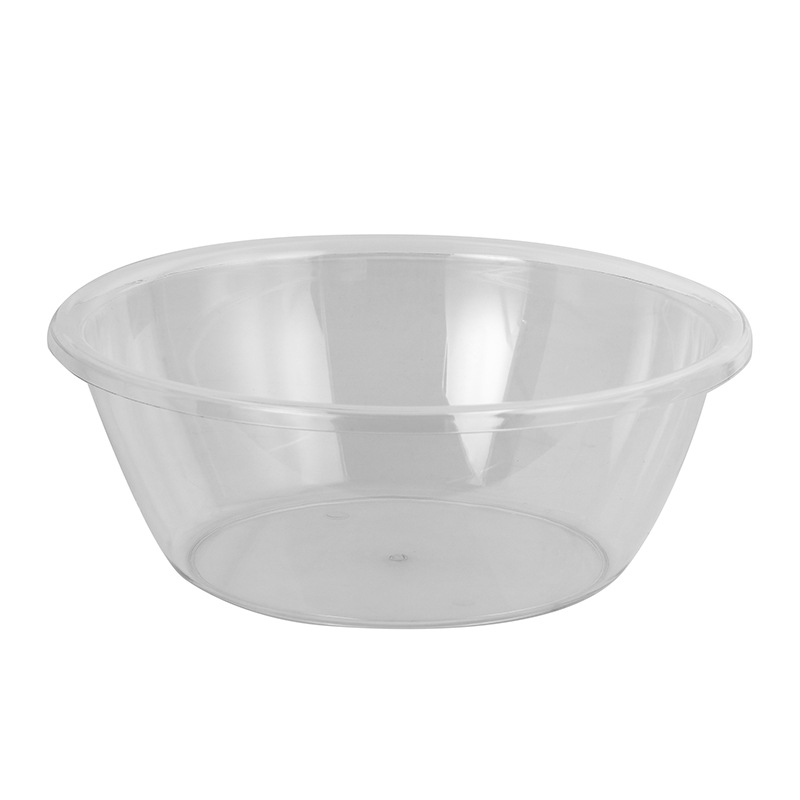 A47-48 Transparent round Bathroom Washbasin Pet Stackable Plastic Washbasin School Bedroom Toiletries Basin