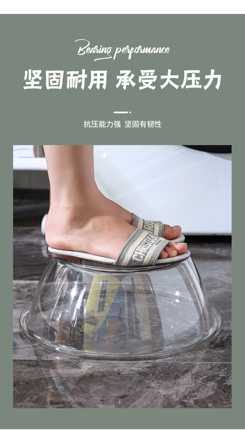 A47-48 Transparent round Bathroom Washbasin Pet Stackable Plastic Washbasin School Bedroom Toiletries Basin A47-48 Transparent round Bathroom Washbasin Pet Stackable Plastic Washbasin School Bedroom Toiletries Basin