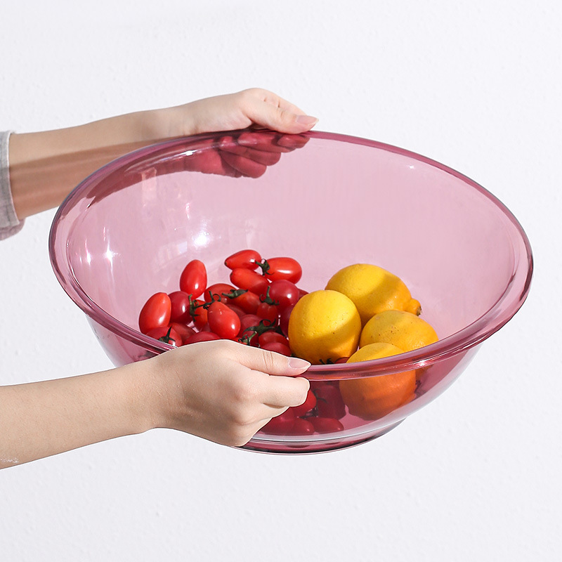 Babies&#039; Wash Basin Household Plastic round Transparent Small Large Washing Basin Beauty Foot Washing Underwear Washing Women&#039;s Special Basin