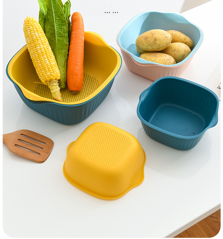 Plastic Drain Basket Kitchen Vegetable Washing Rice Basket Gift Basin Fruit Plate Storage Basket Vegetable Basket Whole Plastic Drain Basket Kitchen Vegetable Washing Rice Basket Gift Basin Fruit Plate Storage Basket Vegetable Basket Whole