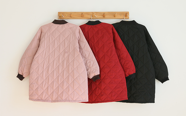 Daily Order Autumn and Winter Thick Warm Quilted Quilted Overclothes Bib Kitchen Baking Floral Painting Long Sleeve Apron