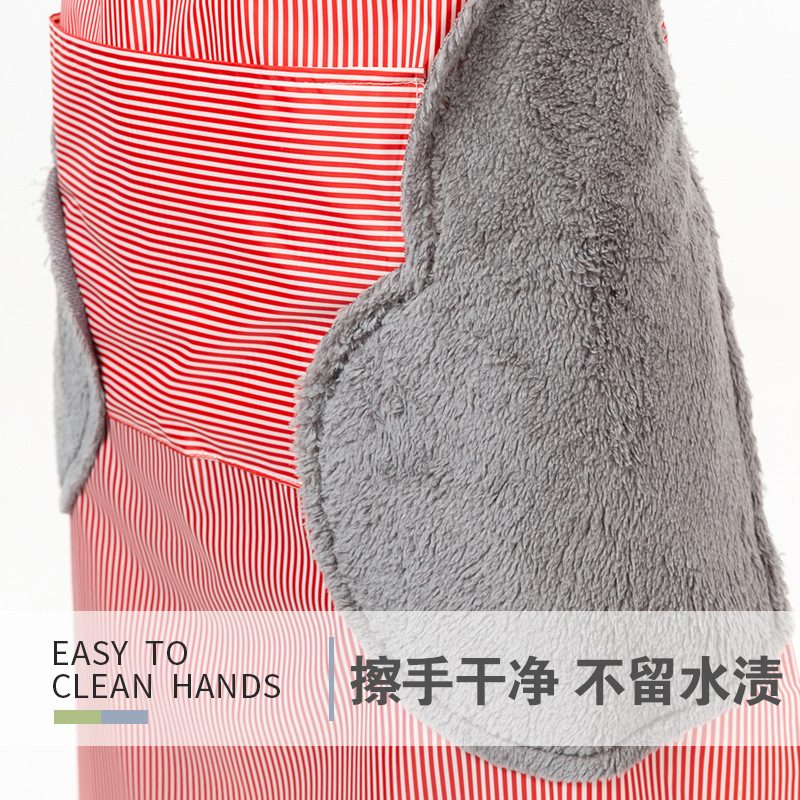 One Product Dropshipping Korean Style New Custom Logo Advertising Custom Kitchen Waterproof Oil-Proof Cooking Erasable Hand Apron