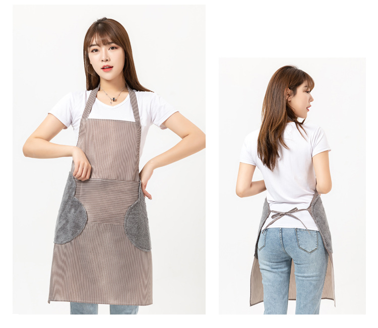 One Product Dropshipping Korean Style New Custom Logo Advertising Custom Kitchen Waterproof Oil-Proof Cooking Erasable Hand Apron