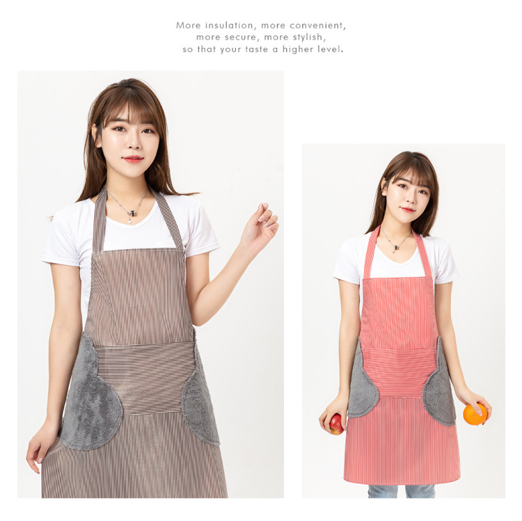 One Product Dropshipping Korean Style New Custom Logo Advertising Custom Kitchen Waterproof Oil-Proof Cooking Erasable Hand Apron