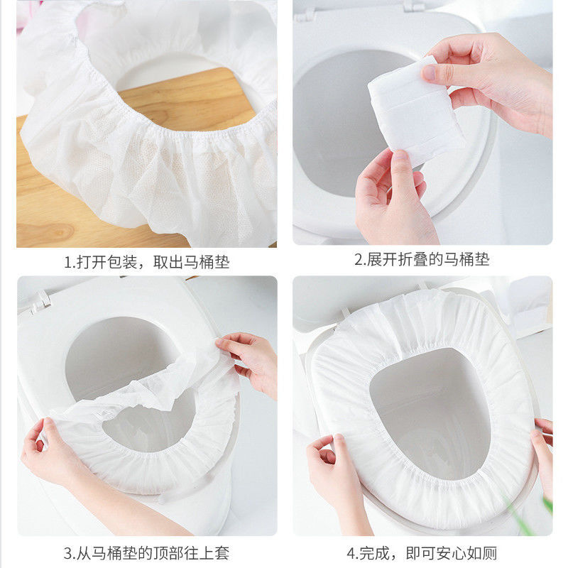 Disposable Toilet Mat Thicken Non-Woven Fabric Toilet Seat Cushion Travel Portable Hotel Toilet Toilet Seat Cover Seat Cushion Wholesale