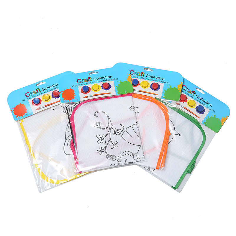 Children&#039;s Painting DIY Apron Kindergarten Craft Class Graffiti Coloring Apron Educational Cartoon Painting Coloring Apron