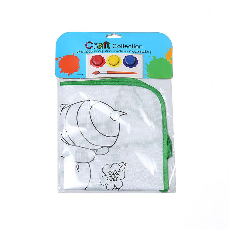 Children's Painting DIY Apron Kindergarten Craft Class Graffiti Coloring Apron Educational Cartoon Painting Coloring Apron