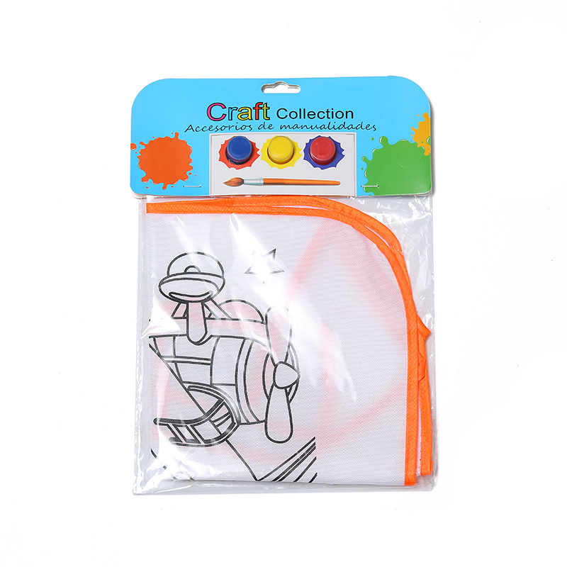 Children's Painting DIY Apron Kindergarten Craft Class Graffiti Coloring Apron Educational Cartoon Painting Coloring Apron