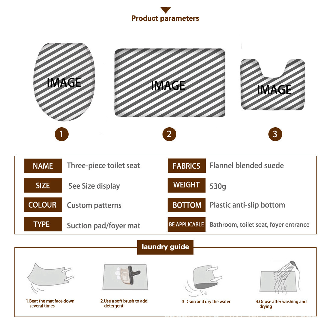 Halloween Pumpkin Head Toilet Mat Three-Piece Set Slide Spider Web Toilet Seat Cushion Cross-Border Halloween Pumpkin Head Toilet Mat Three-Piece Set Slide Spider Web Toilet Seat Cushion Cross-Border