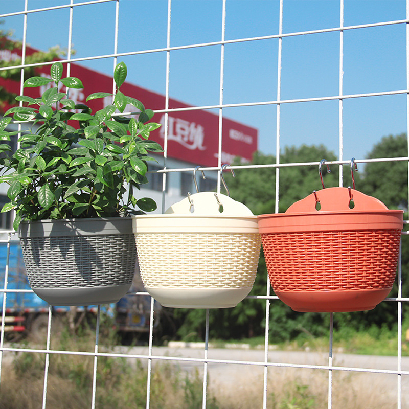Rattanlike SemiCircular Wall Hanging Lazy Basin Plastic Resin Balcony Hanging Wall Hanging Green Dill Flowerpot P575 Rattanlike SemiCircular Wall Hanging Lazy Basin Plastic Resin Balcony Hanging Wall Hanging Green Dill Flowerpot P575