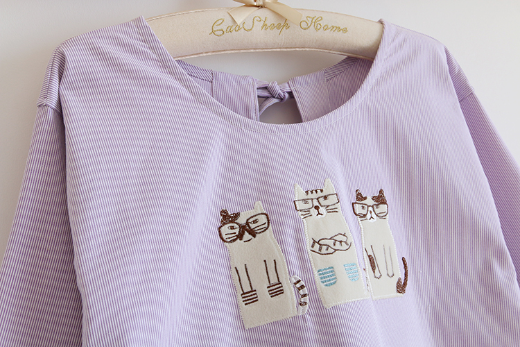 Daily Order Cartoon Kitchen Work Sleeved Apron Long Sleeve Cotton Korean Style Cute Overclothes Bib Long Sleeve Apron