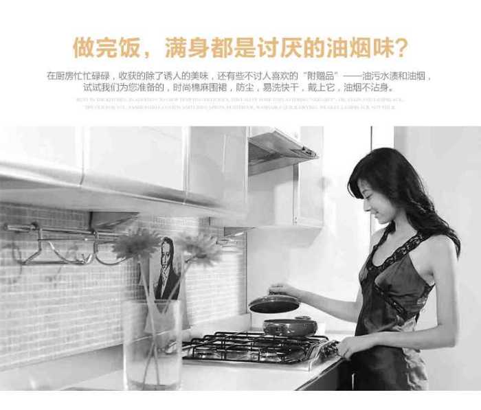 Factory direct sales waterproof leather apron flower variety hanging neck apron oil and pollution resistant apron Korean version