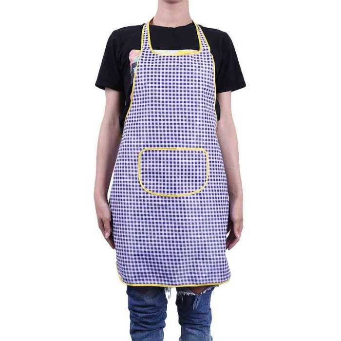 Factory direct sales waterproof leather apron flower variety hanging neck apron oil and pollution resistant apron Korean version