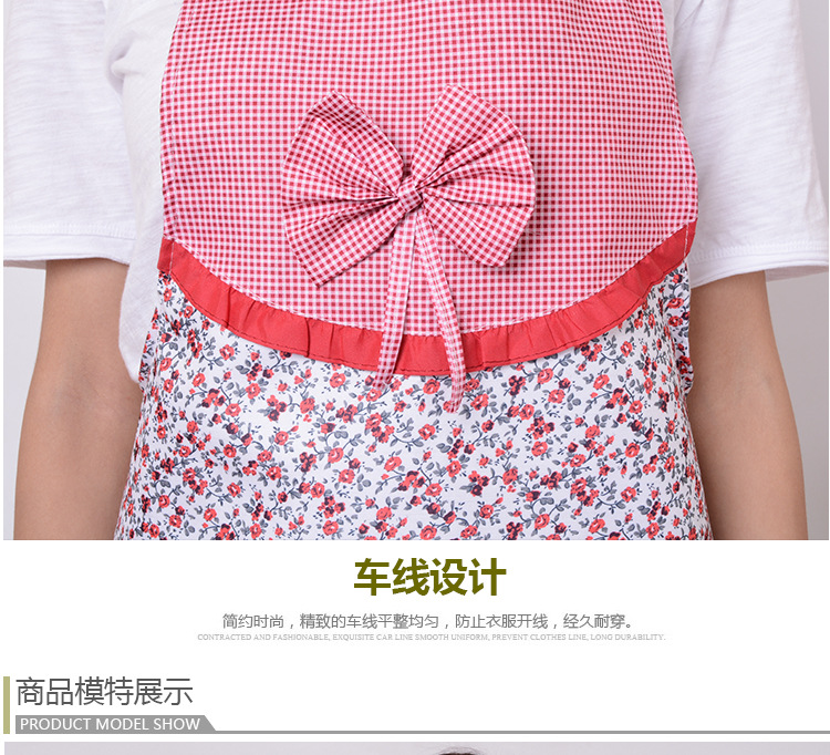 Work antifouling apron with flounce, small size and lace kitchen.