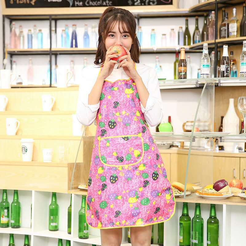 [Cheung Heng] printed waterproof apron