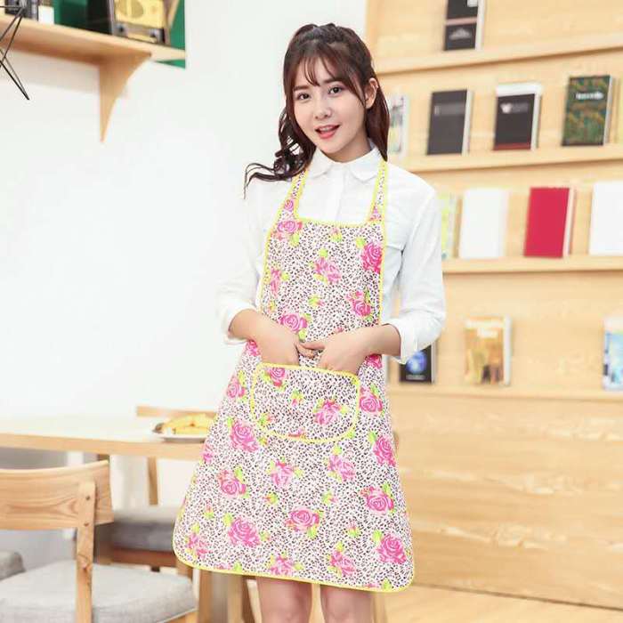 [Cheung Heng] printed waterproof apron