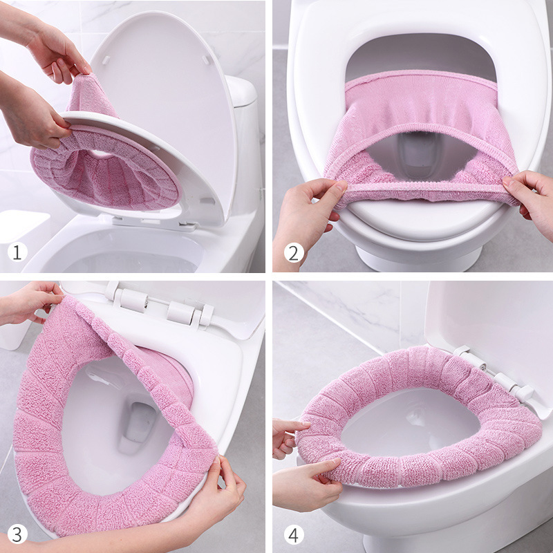 Universal O-Type Toilet Cushion Seat Cushion Toilet Seat Cover Household Washable Thickened Nordic Closestool Cushion Toilet Seat Toilet Seat Cover