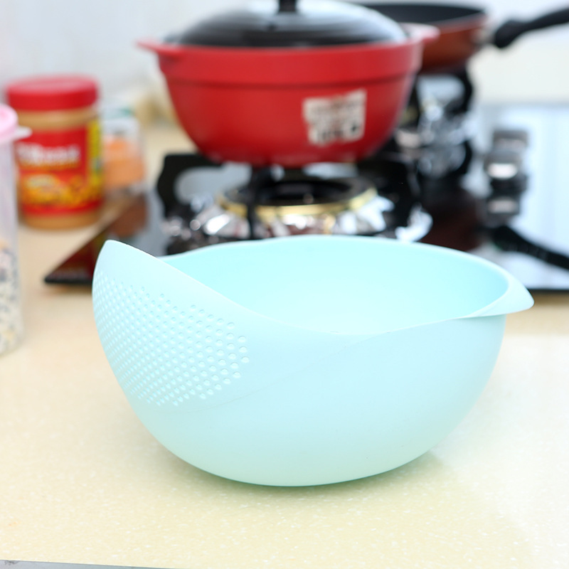 Rice Washing Machine Rice Basket Kitchen Plastic Drain Basket Vegetable Washing Basket Rice Rinsing Basin Rice Washing Filter Washing Basin