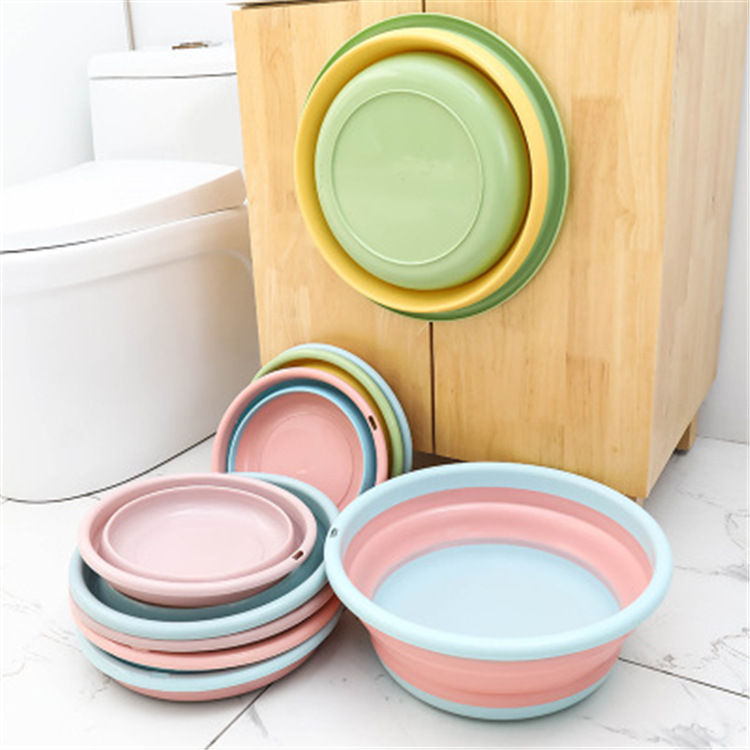 Folding Washbasin Portable Travel Plastic Bason Scaling Basin Feet Feet Basin Household Folding Basin