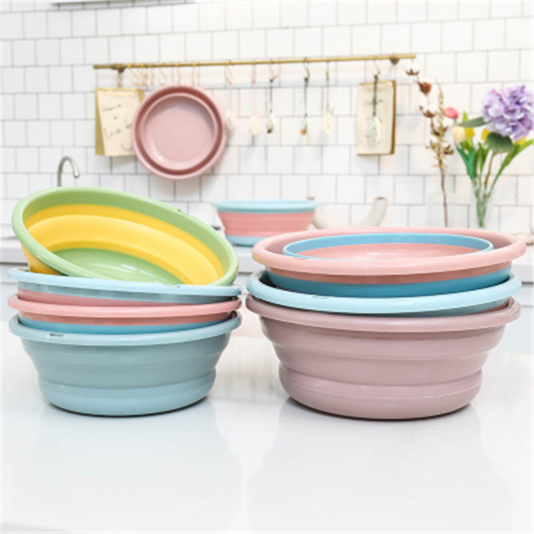 Folding Washbasin Portable Travel Plastic Bason Scaling Basin Feet Feet Basin Household Folding Basin