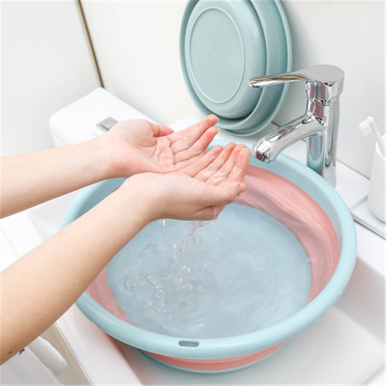 Folding Washbasin Portable Travel Plastic Bason Scaling Basin Feet Feet Basin Household Folding Basin