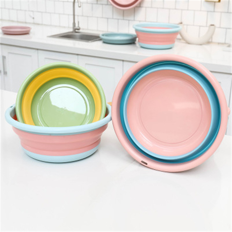 Folding Washbasin Portable Travel Plastic Bason Scaling Basin Feet Feet Basin Household Folding Basin