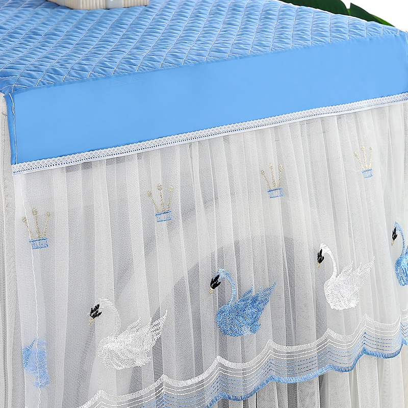 Drum Washing Machine Cover Dust Cover Lace Fabric Always-on Automatic Washing Machine Cover Cloth Dustproof and Sun Protection