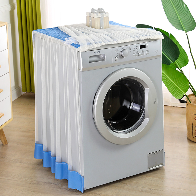 Drum Washing Machine Cover Dust Cover Lace Fabric Always-on Automatic Washing Machine Cover Cloth Dustproof and Sun Protection Drum Washing Machine Cover Dust Cover Lace Fabric Always-on Automatic Washing Machine Cover Cloth Dustproof and Sun Protection