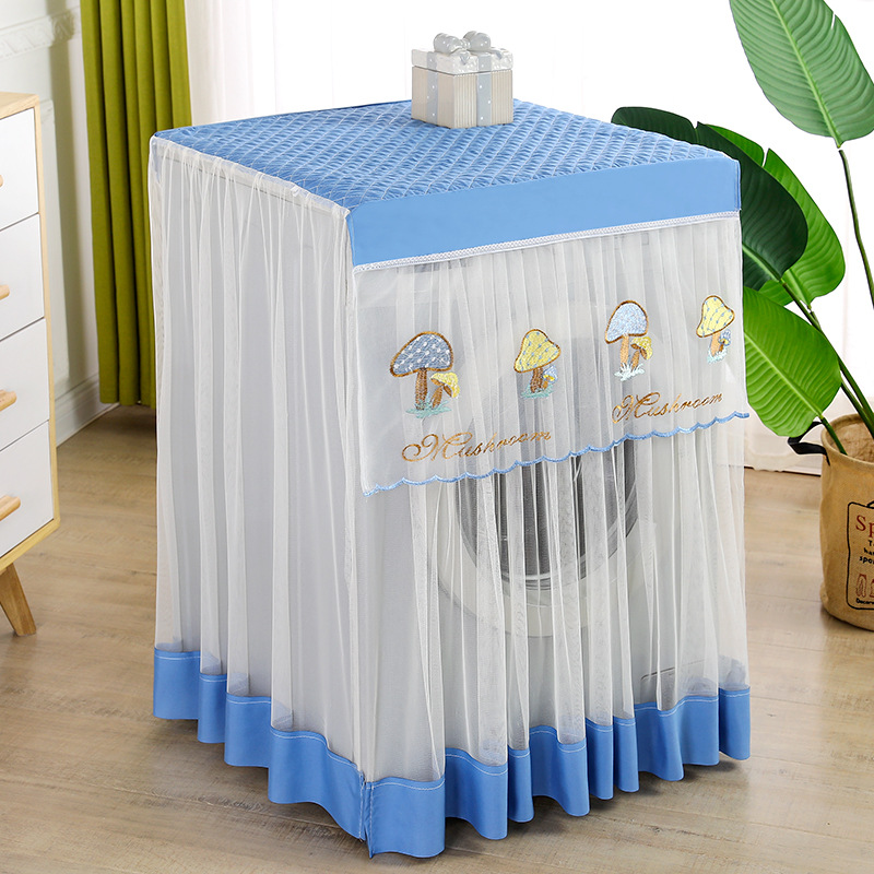 Drum Washing Machine Cover Dust Cover Lace Fabric Always-on Automatic Washing Machine Cover Cloth Dustproof and Sun Protection Drum Washing Machine Cover Dust Cover Lace Fabric Always-on Automatic Washing Machine Cover Cloth Dustproof and Sun Protection