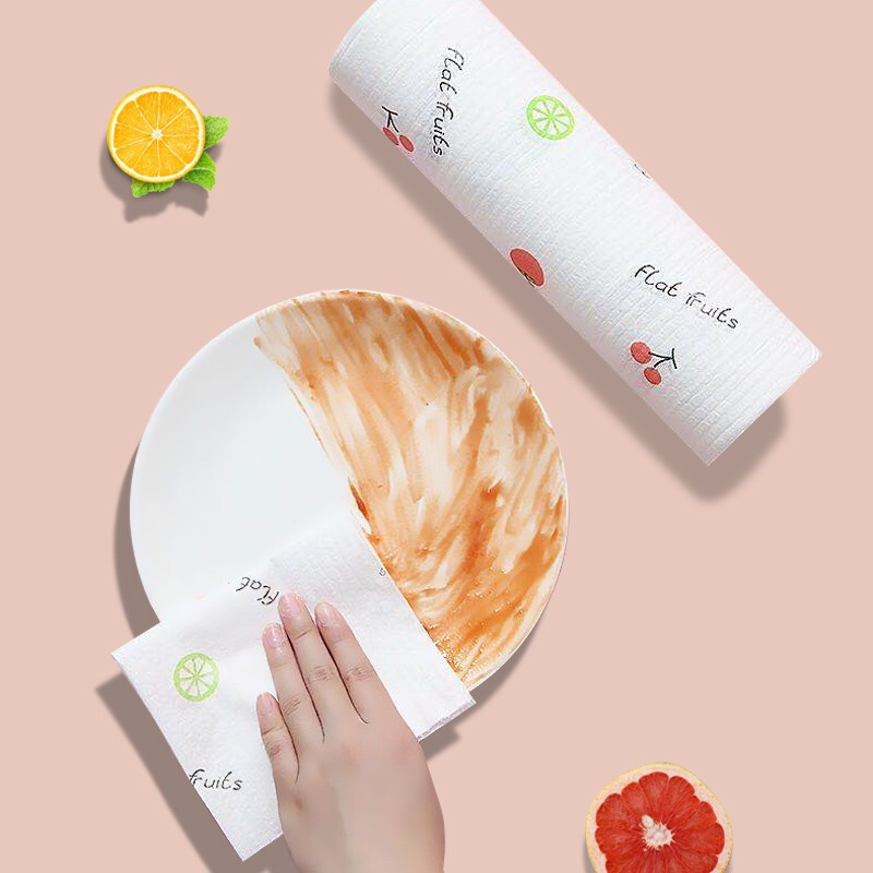 Lazy Rag Disposable Dishcloth Washing Non-Woven Cleaning Cloth Cleaning Cloth Oil-Free Scouring Pad Kitchen Supplies