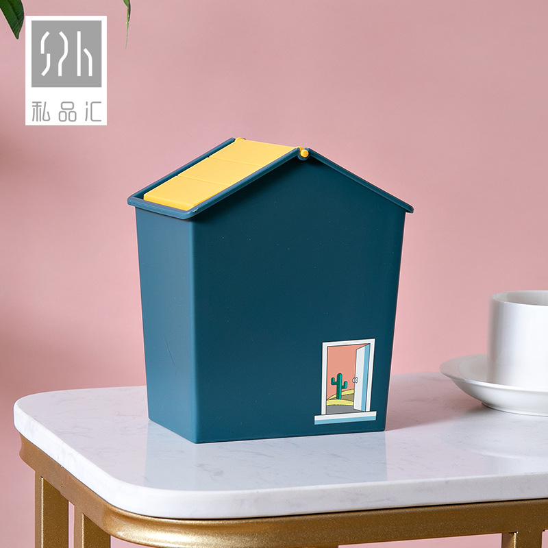 Mini-cabin storage bucket Plastic table top Shake Sanitary bucket Gardening basin