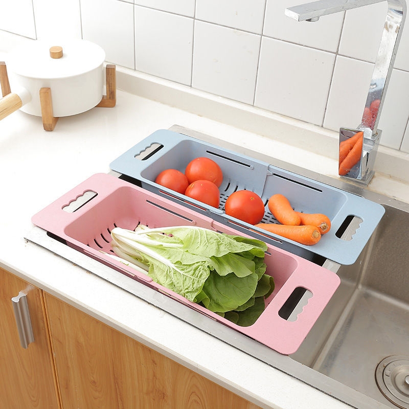 Expandable wash basin wash basin wash basin drain basket plastic fruit storage basket kitchen sink sink sink sink sink shelf