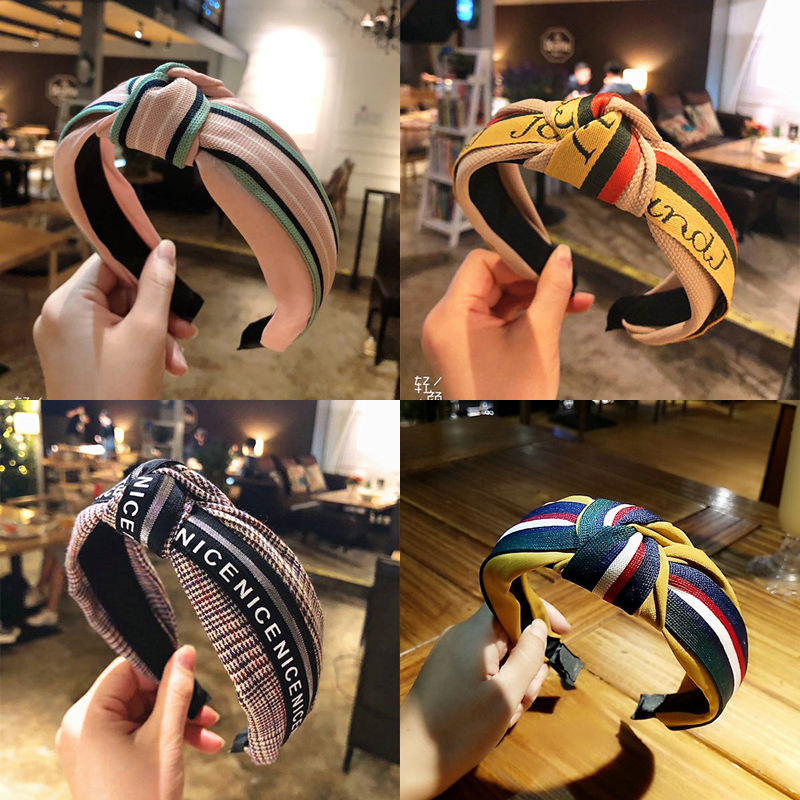Korean Style New Headband Wide Side Simplicity Cloth Headband Korean Knotted Hairpin for Hair Washing Bow Hair Accessories Korean Style New Headband Wide Side Simplicity Cloth Headband Korean Knotted Hairpin for Hair Washing Bow Hair Accessories