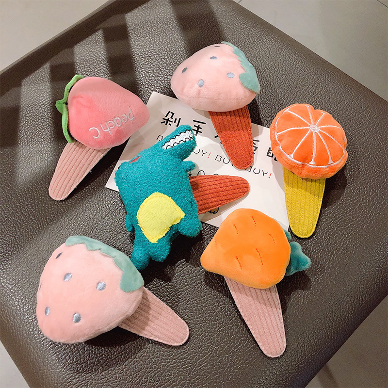 Large Cartoon Doll for Face Washing Cloth Hairpin Korean Style Fruit Animal Cute Hairpin Girl BB Clip Hair Accessories Large Cartoon Doll for Face Washing Cloth Hairpin Korean Style Fruit Animal Cute Hairpin Girl BB Clip Hair Accessories