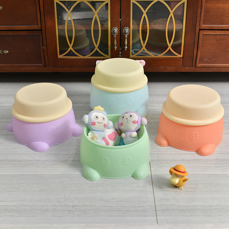 Factory Direct Plastic Storage Stool Basin Stool Dual-Use Storage Stool Fashion Creative Adult Can Sit Storage Stool