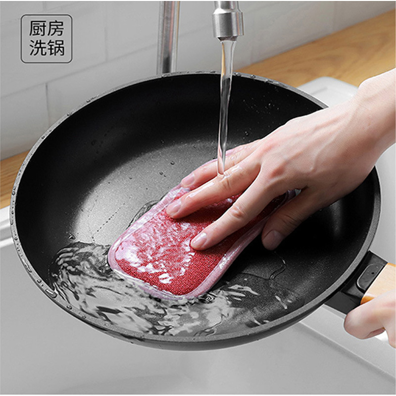 Multifunctional Double-Sided Sponge Wipe Dishwashing Cloth Spong Mop Scouring Pad Kitchen Washing Pot Block Decontamination Cloth