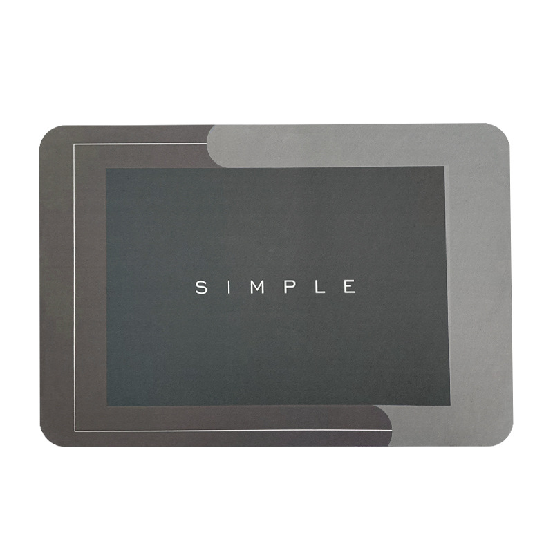 Household Diatom Ooze Floor Mat Living Room and Bathroom Absorbent Non-Slip Cushion Bathroom Step Mat Toilet Bathroom Doormat