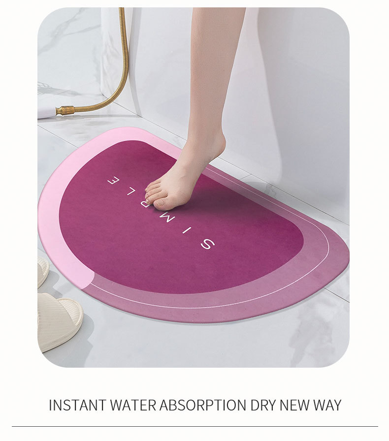 Household Diatom Ooze Floor Mat Living Room and Bathroom Absorbent Non-Slip Cushion Bathroom Step Mat Toilet Bathroom Doormat Household Diatom Ooze Floor Mat Living Room and Bathroom Absorbent Non-Slip Cushion Bathroom Step Mat Toilet Bathroom Doormat