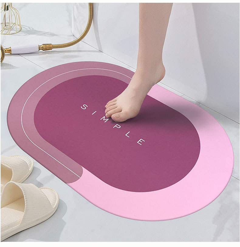 Household Diatom Ooze Floor Mat Living Room and Bathroom Absorbent Non-Slip Cushion Bathroom Step Mat Toilet Bathroom Doormat Household Diatom Ooze Floor Mat Living Room and Bathroom Absorbent Non-Slip Cushion Bathroom Step Mat Toilet Bathroom Doormat