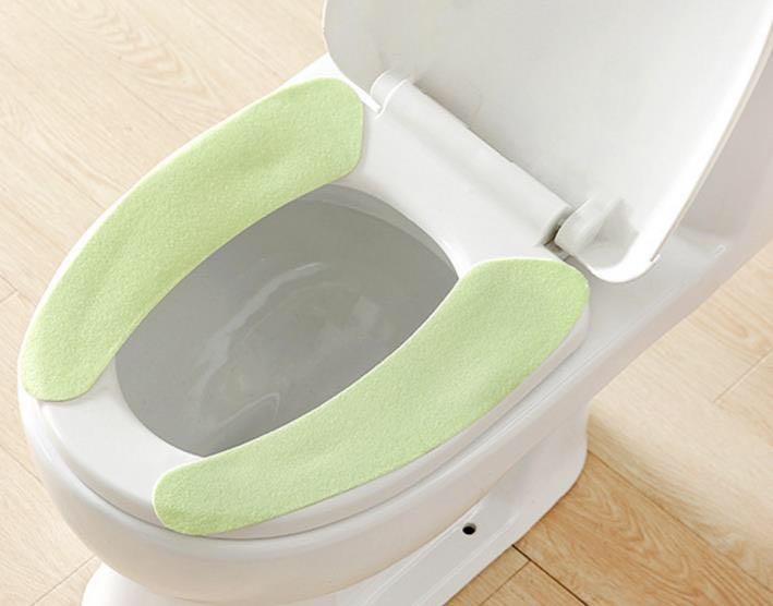 Warm sitting toilet seat cushion toilet seat pad adhesive paste super soft fabric a pair of outfit Warm sitting toilet seat cushion toilet seat pad adhesive paste super soft fabric a pair of outfit