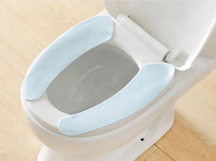 Warm sitting toilet seat cushion toilet seat pad adhesive paste super soft fabric a pair of outfit Warm sitting toilet seat cushion toilet seat pad adhesive paste super soft fabric a pair of outfit