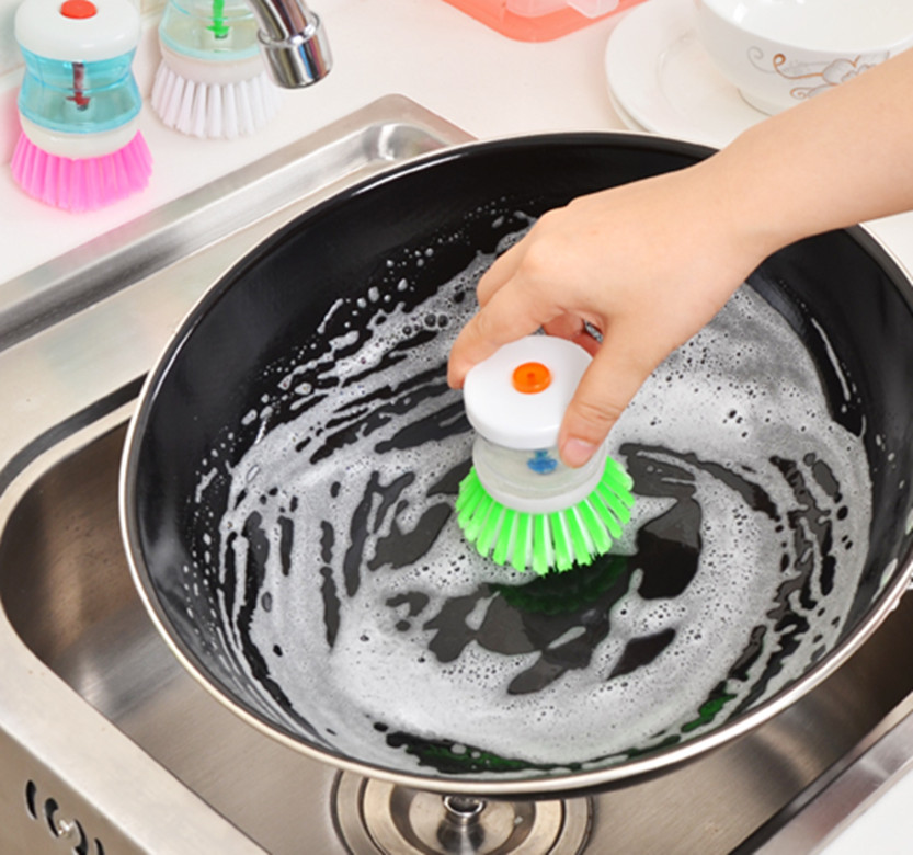 Convenient wash brush/pressure wash brush/wash bowl brush/cleaning brush/hydraulic clean ball steel wire brush T.