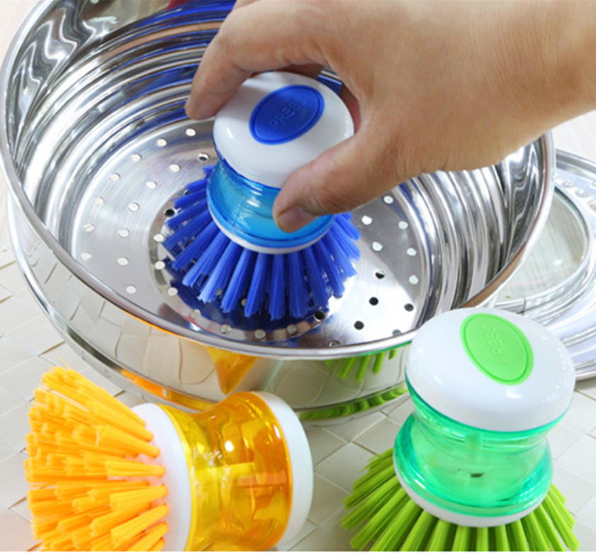 Convenient wash brush/pressure wash brush/wash bowl brush/cleaning brush/hydraulic clean ball steel wire brush T.