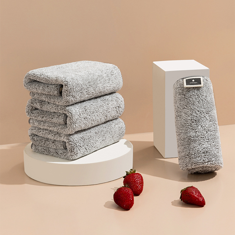 Japanese-Style Bamboo Charcoal Dishcloth Household Cleaning Flexible Fiber Dish Towel Kitchen Supplies Thickened Absorbent Oil-Removing Rag