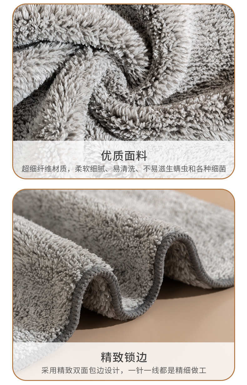 Japanese-Style Bamboo Charcoal Dishcloth Household Cleaning Flexible Fiber Dish Towel Kitchen Supplies Thickened Absorbent Oil-Removing Rag