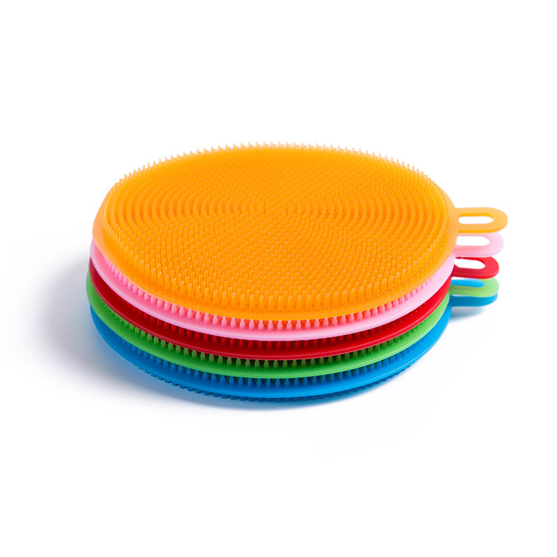 Silicon Dishwashing Brush Scouring Pad Rag Absorbent Lint-Free Oil Removing Dishcloth Household Lazy Kitchen Dish Towel